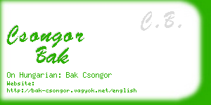 csongor bak business card